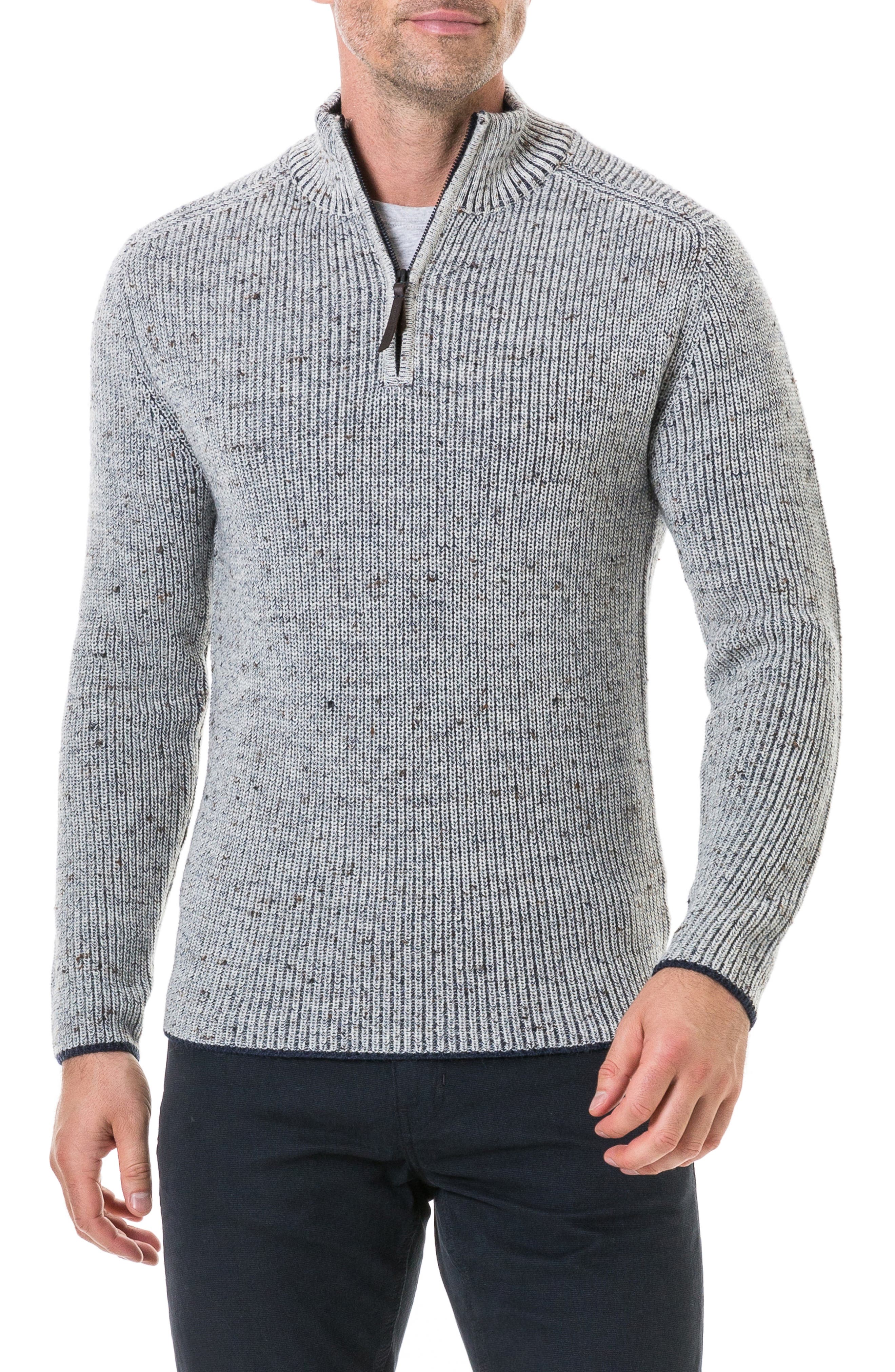 XQS Mens Fall Slim Plain Turtle Neck Rib-Knit Comfy Pullover Sweater 